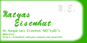 matyas eisenhut business card